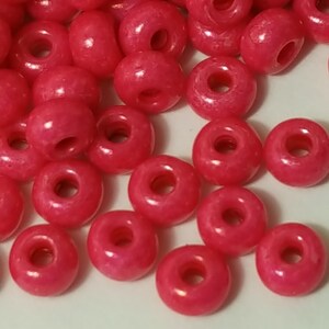 6/0 Czech Terra Intensive Rose Dyed Seed Beads - 20 Grams