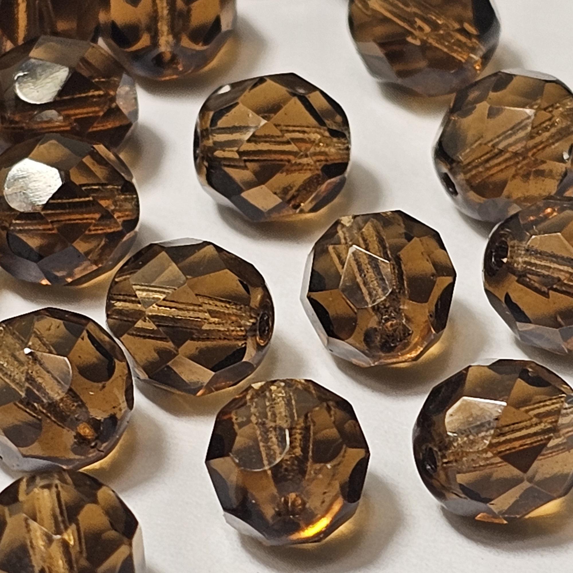 100 perle di vetro sfaccettate ceche lucidate a fuoco rotonde da 4 mm