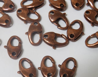 11x7mm Antike Kupfer Karabinerverschlüsse - Wählen Sie 20 oder 50 Stück
