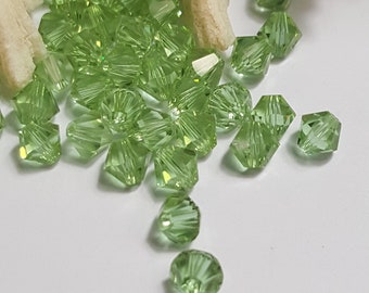 Swarovski 6mm Bicone Crystal Beads - CANTALOUPE (color change crystal - green to pink) - Select 20 or 50