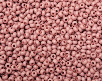 8/0 Contas de sementes Rocaille Preciosa rosa opacas checas nº 07303, 20 gramas