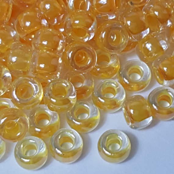 しのあ　NO.6 6/0 Miyuki Lemon Lined Crystal 6-9202 4mm Japanese Seed Beads, 20