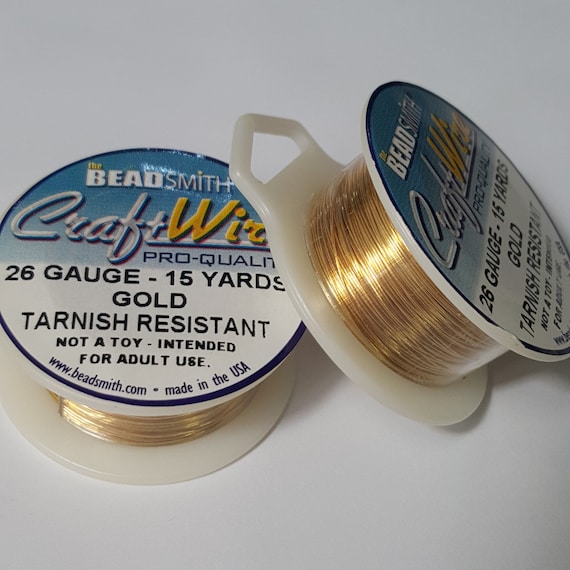 Artistic Wire - 30 yards - Tarnish Resistant Brass, 26 gauge