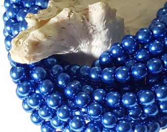 Czech Preciosa 6mm Glass Pearls , PERSIAN BLUE - 1 Strand (75 Pearls)