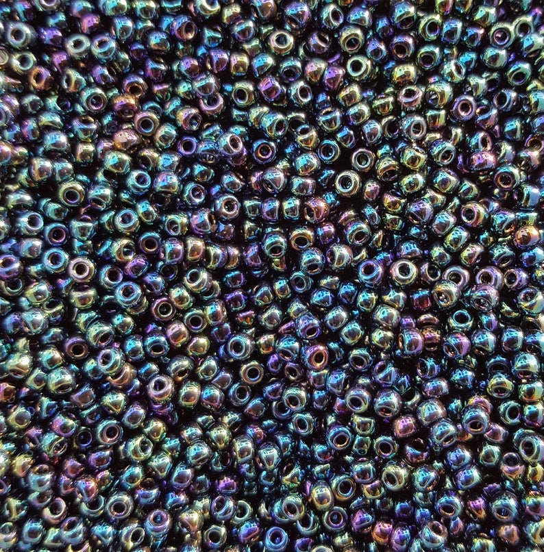 Metallic PurpleGreen Iris 8-9455 20 Grams Miyuki 80 Japanese Seed Beads