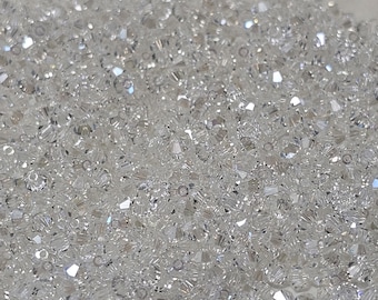 3mm Moonlight (MOL) Swarovski Faceted Crystal Bicone Beads, Select 50 or 100 Pcs