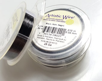 Artistic Wire, Alambre Para Manualidades Resistente Al Deslustre De Calibre 28, Color Gris, 36,5 M