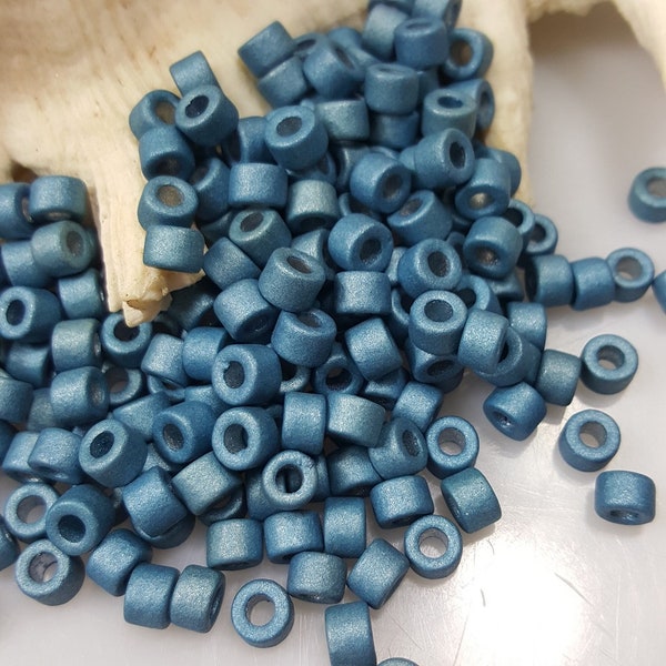 6x4mm Mykonos Greek Ceramic Mini Tube Perles - Deco Blue #602 - Sélectionnez 50 ou 100 perles