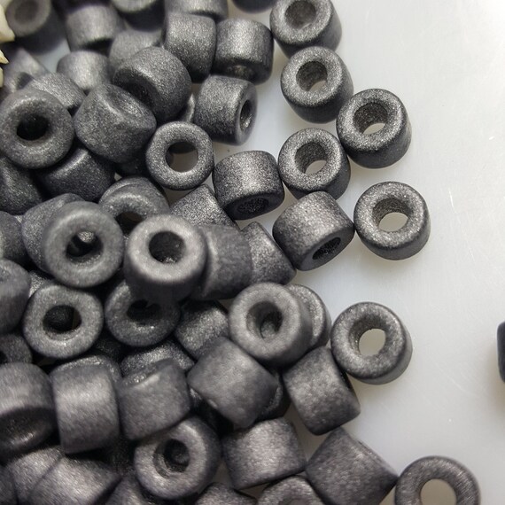 Select 50 or 100 Beads 6x2mm Mykonos Greek Ceramic Mini Tube Beads Rose #465