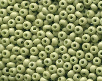 Miçangas Solgel 6/0 Checas Celadon Opaco #3652, 20 Gramas