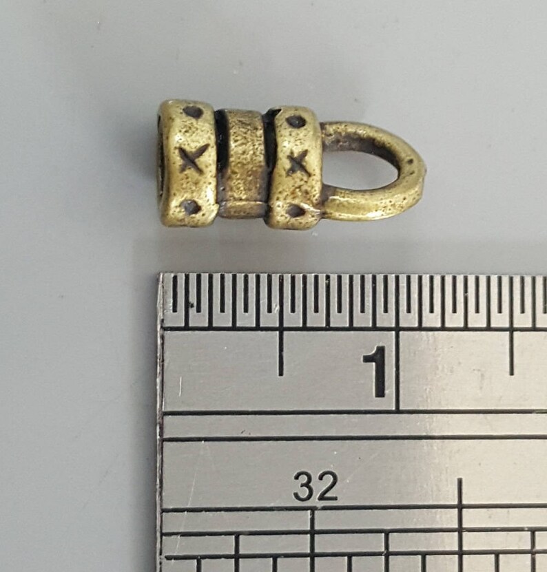 3mm ID Antique Brass Crimp End Caps With Loop Select 105 Etsy Australia