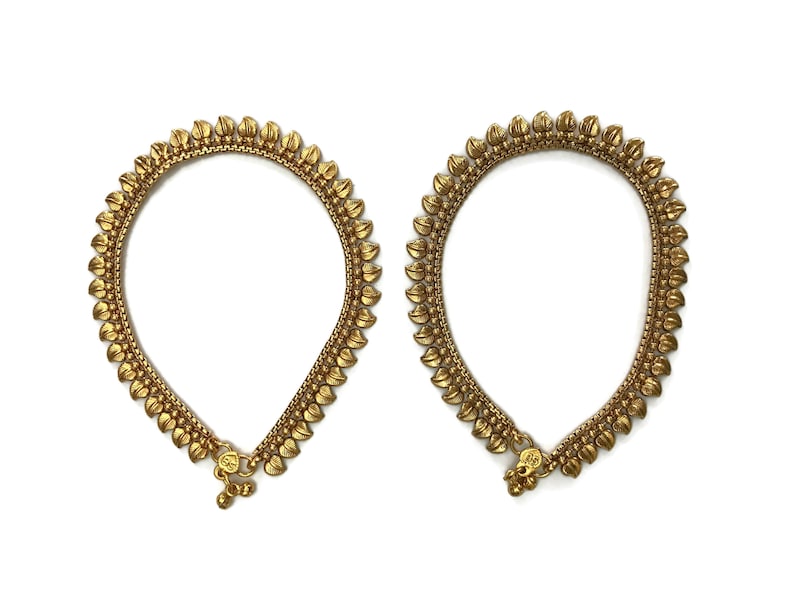 Gold Color Payel Anklets Surbhi MP Y2003 Indian Bollywood Fashion Party wear Jewelry Fashion Jewelry