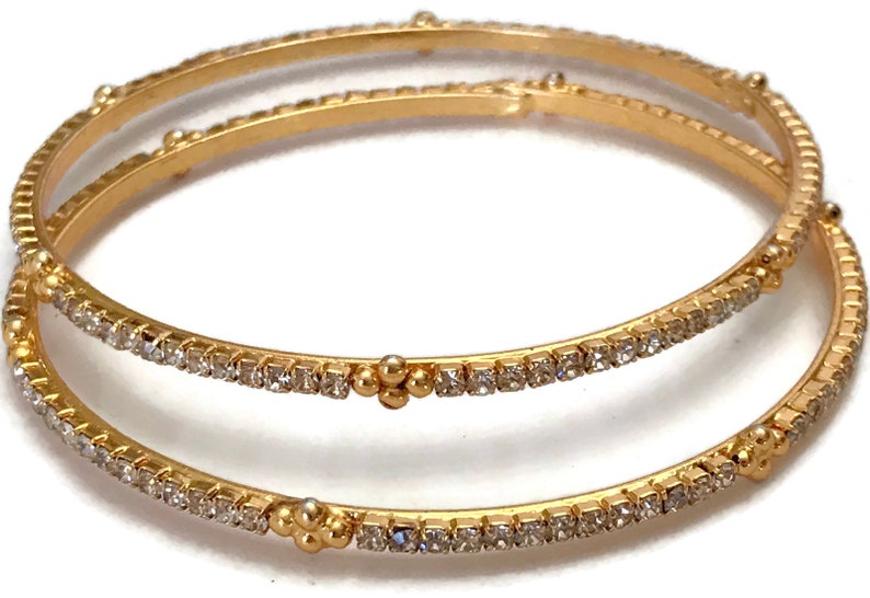 Indian Party wear Jewelry Surbhi ba b047 New Handmade Bollywood Designer 2.6 size White Cubic Zerconia Bangles Set