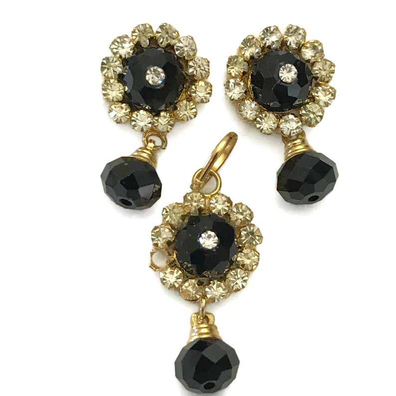 Indian Bollywood Fashion Party wear Jewelry Black /& White Polki Golden Pendant Earring Set Pa p101