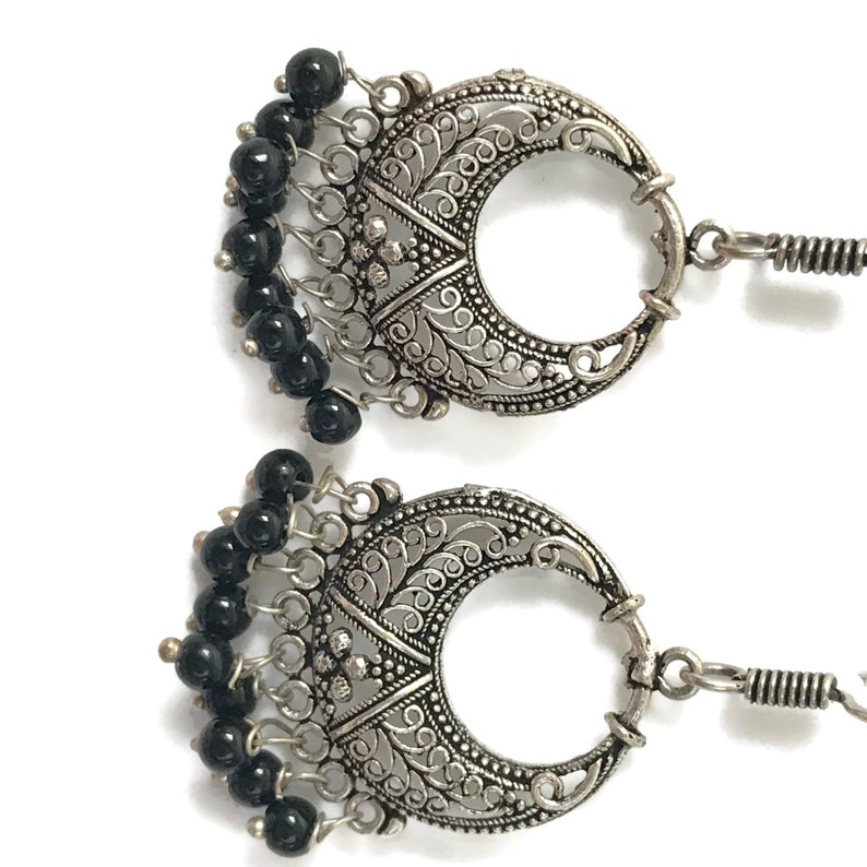 Indian Party wear Jewelry Bollywood Designer Oxidised silver color Earring Set Ea e319