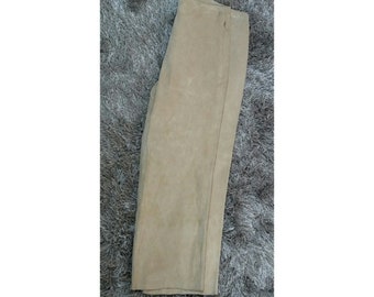 Vintage 90s Dkny Tan Leather Pants Size 26