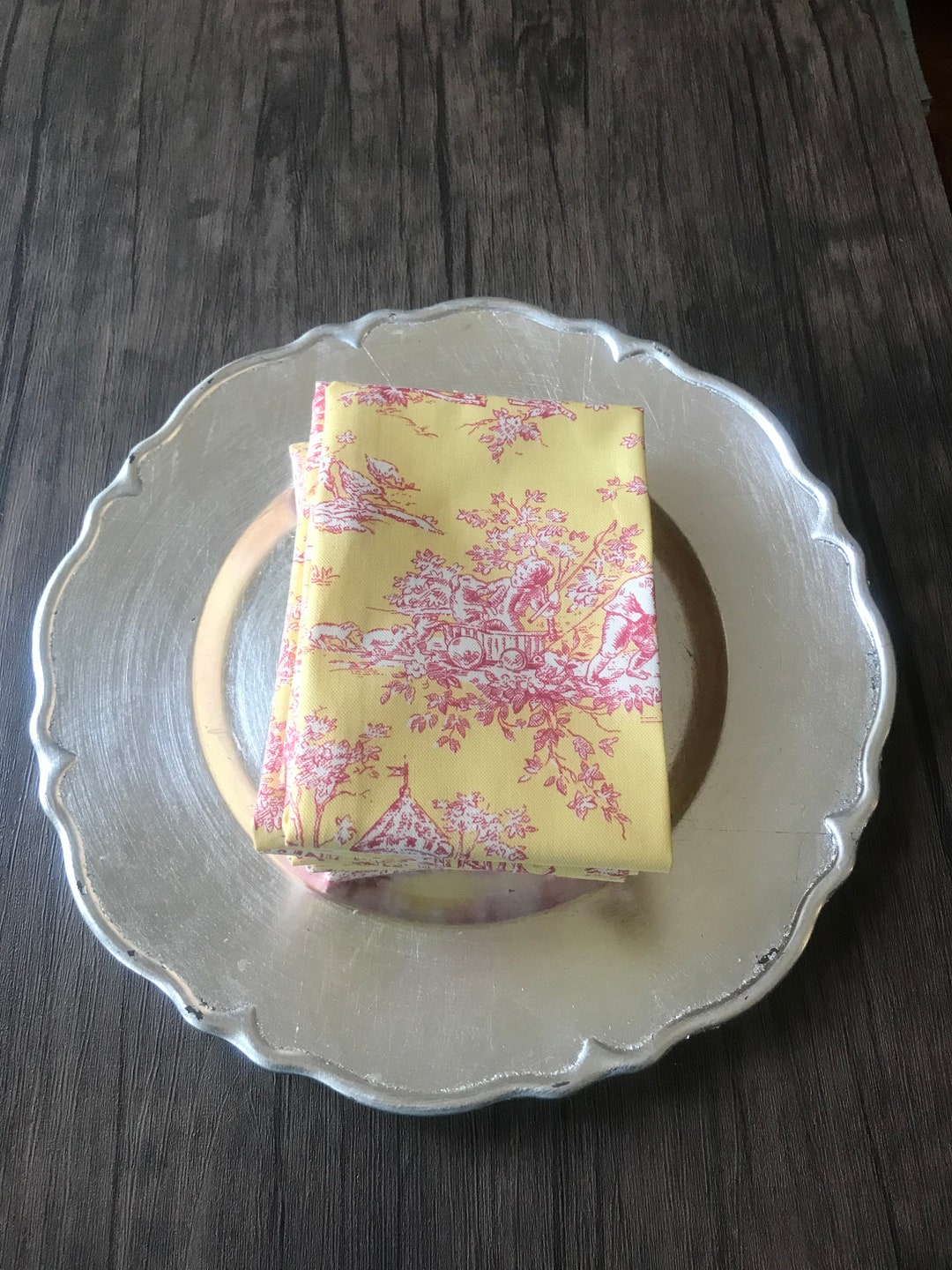 Lot De 6 Serviettes De Table En Coton Imprimées Main - 45 X 45 Cm | Motifs Jaipur Sanganeri