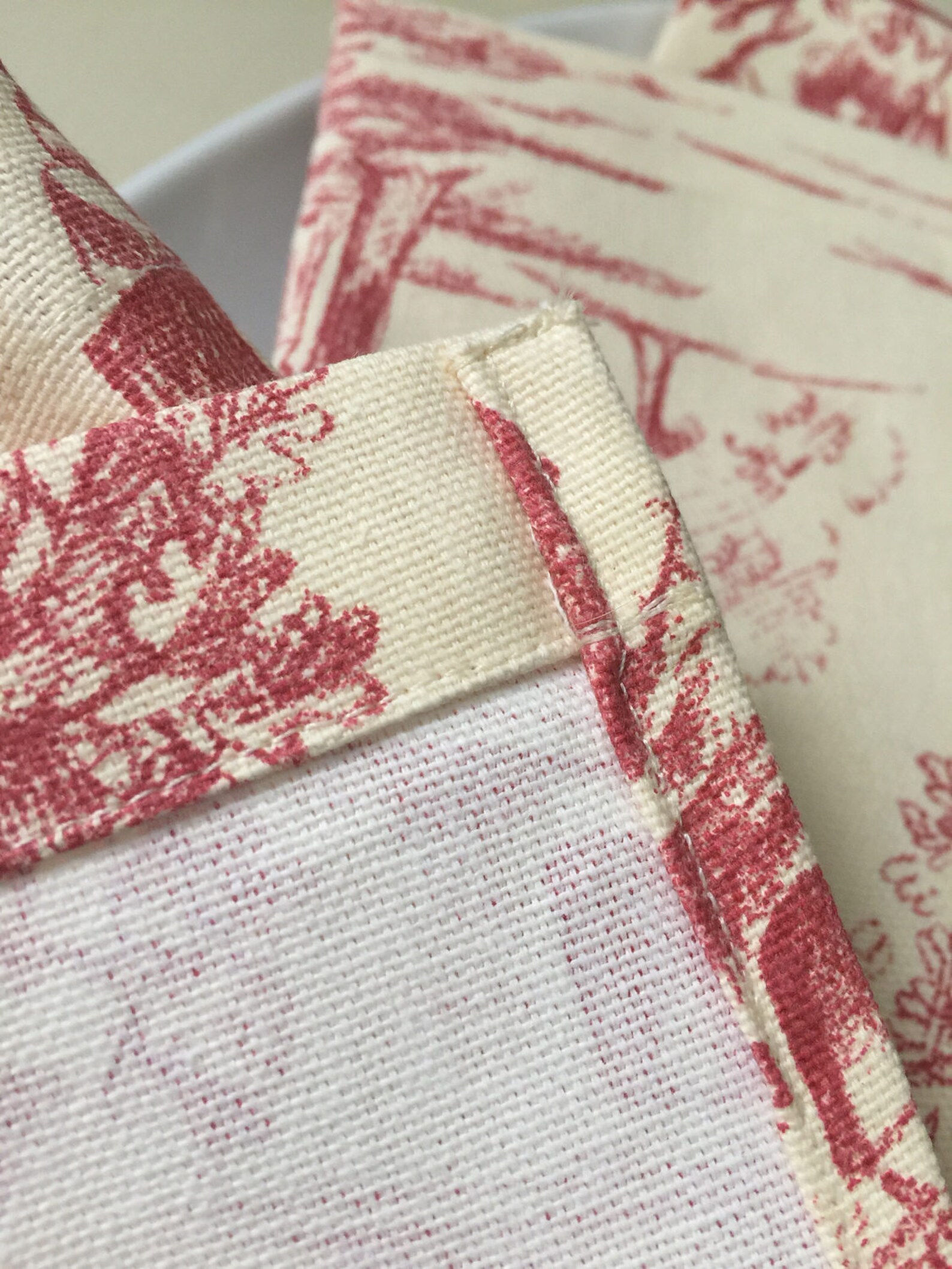 Toile Dinner Napkins Size 20by 20inches/ Toile Fabric Napkins/ Etsy