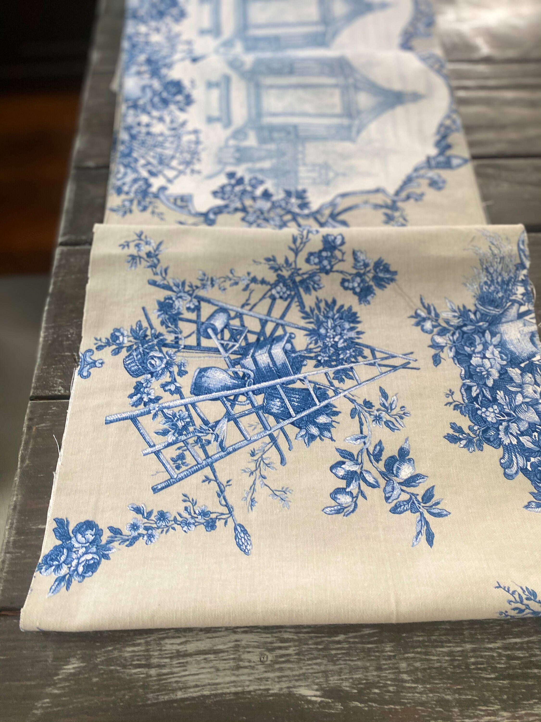 Toile Placemats Blue Placemats French Country Placemats Etsy