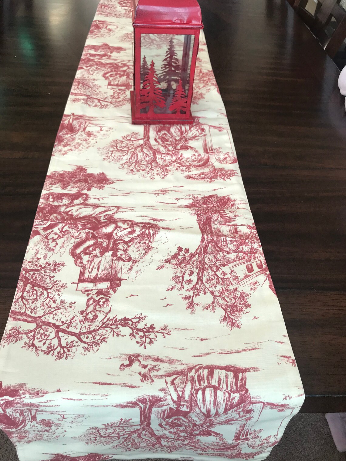 Toile Extra Wide/ Long Table Runner. French Country Runner. Etsy