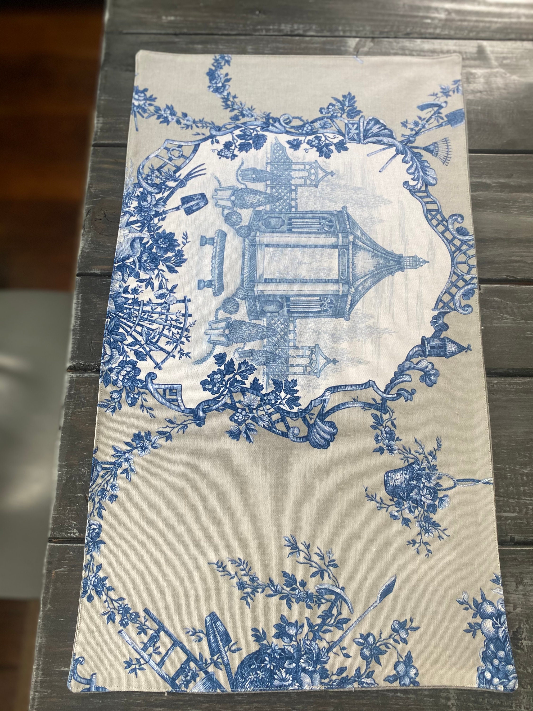 Toile Placemats Blue Placemats French Country Placemats Etsy