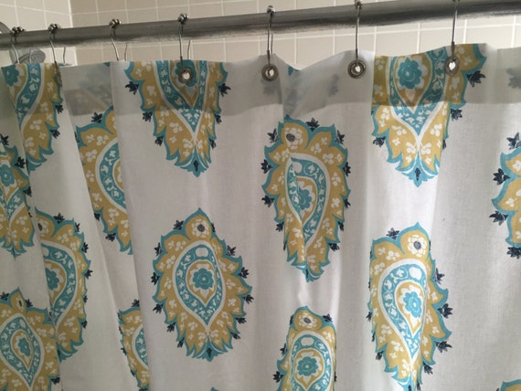 Handmade Spring Paisley Shower Curtains Etsy