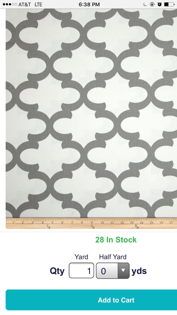 Extra Wide Gray And White Cotton Twill Duck Shower Curtain