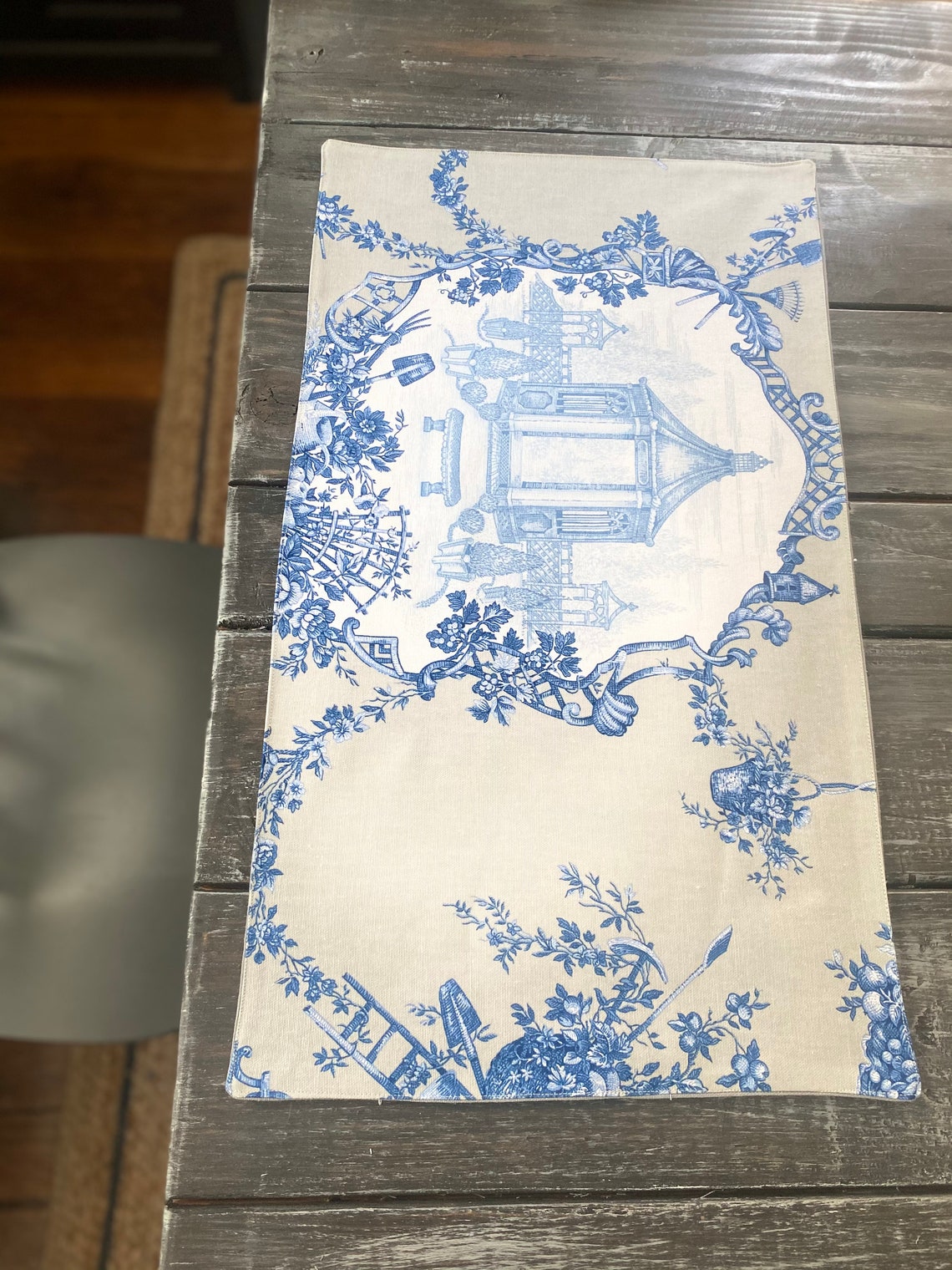 Toile Placemats Blue Placemats French Country Placemats Etsy.de