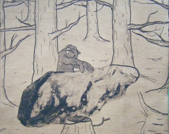 Mummelsee III – original etching on paper
