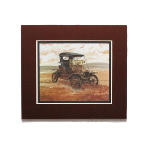 Busilacchi 1908 Ford Model T Touring Print Textured 18x15" Automobile Art