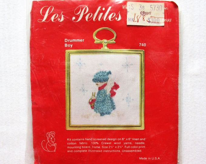 Broderie Crewel Par Cathy - Fleurs Automne/hiver, Encadrée 2x2, Neuve, Thème Floral