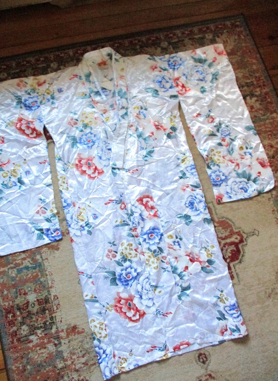 Satin Kimono Robe 1990's Oriental Brand NOS Vinta… - image 8