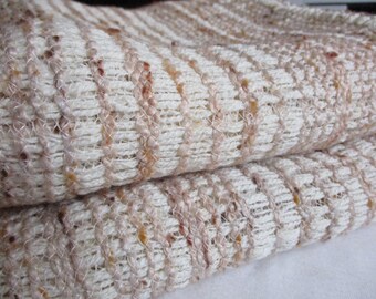 Woven Vintage Curtains Mid Century Modern 40"Beige Mesh Panels