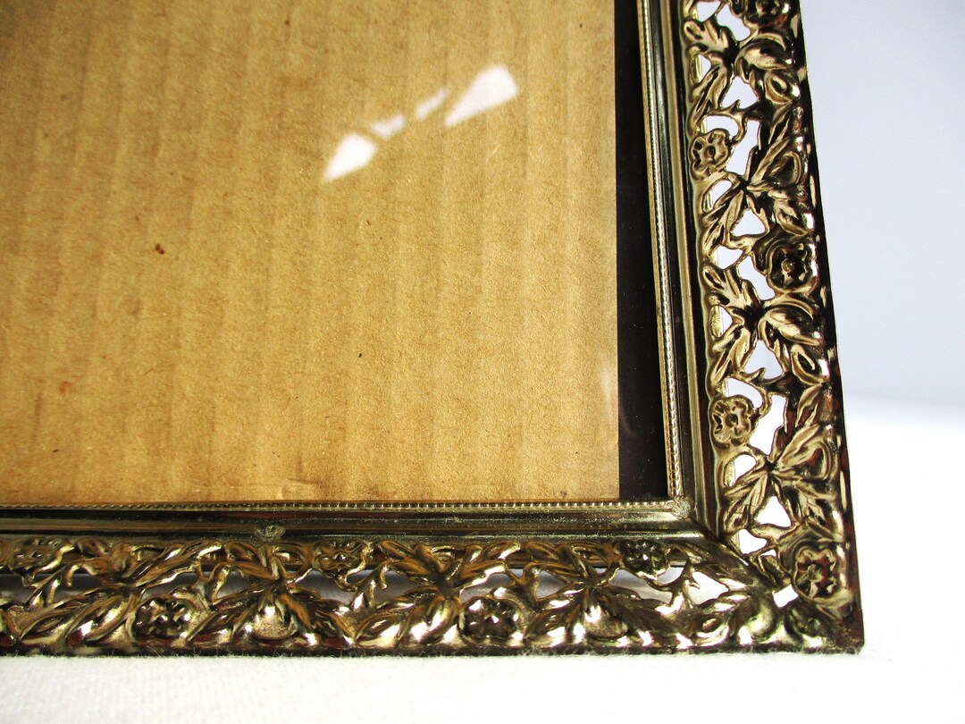 Vintage Ornate Gold Filigree Metal Picture Frame - Fits 5x7 Photo - Etsy