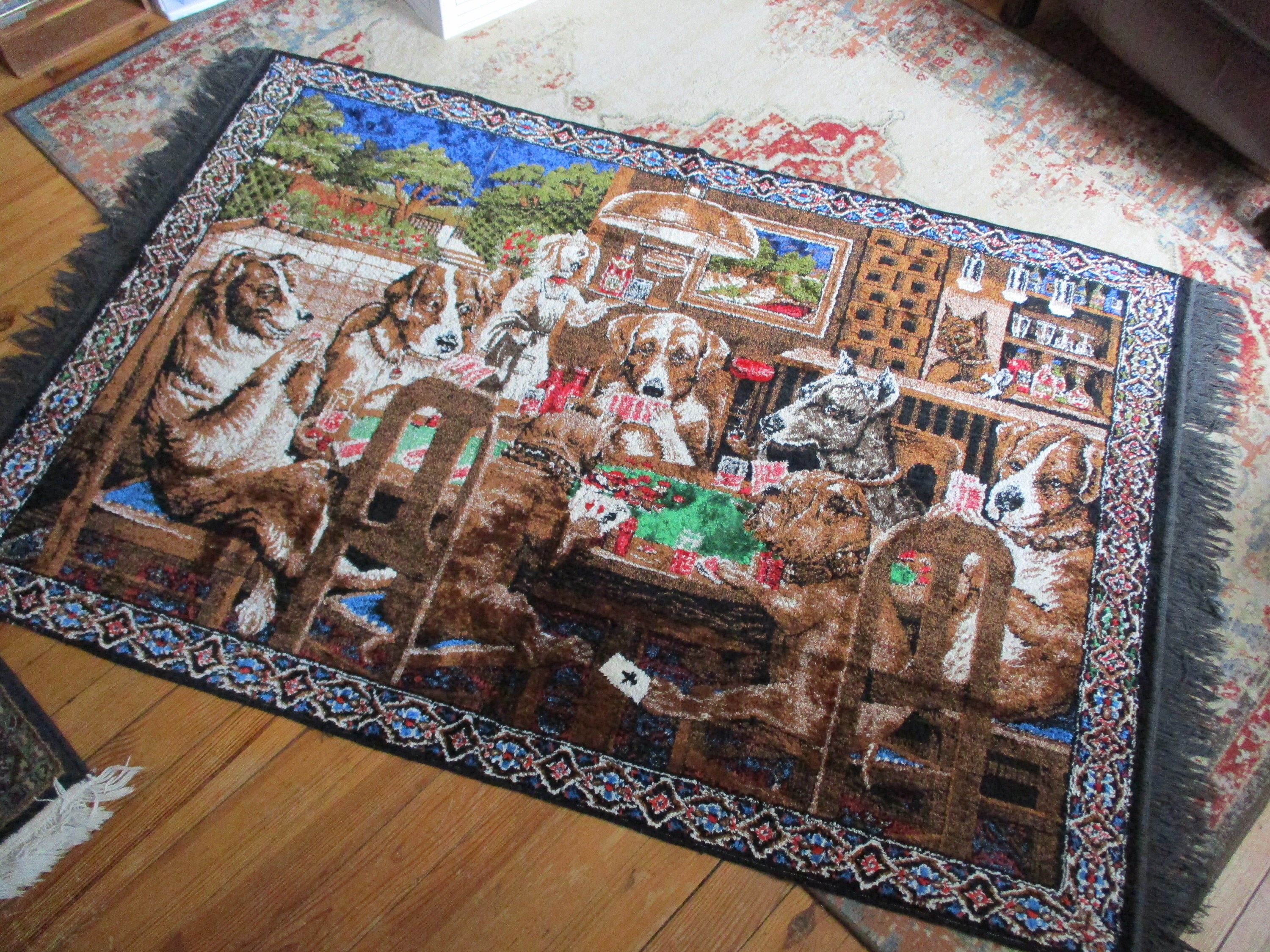 Vintage dogs playing poker tapestry hotsell