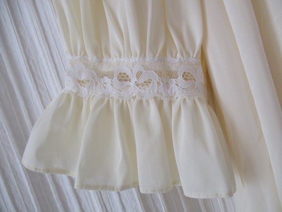 Eve Stillman Nightgown Set Vintage Peignoir Ivory… - image 6