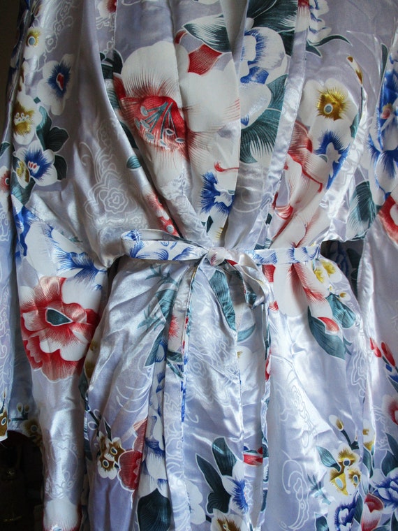 Satin Kimono Robe 1990's Oriental Brand NOS Vinta… - image 4