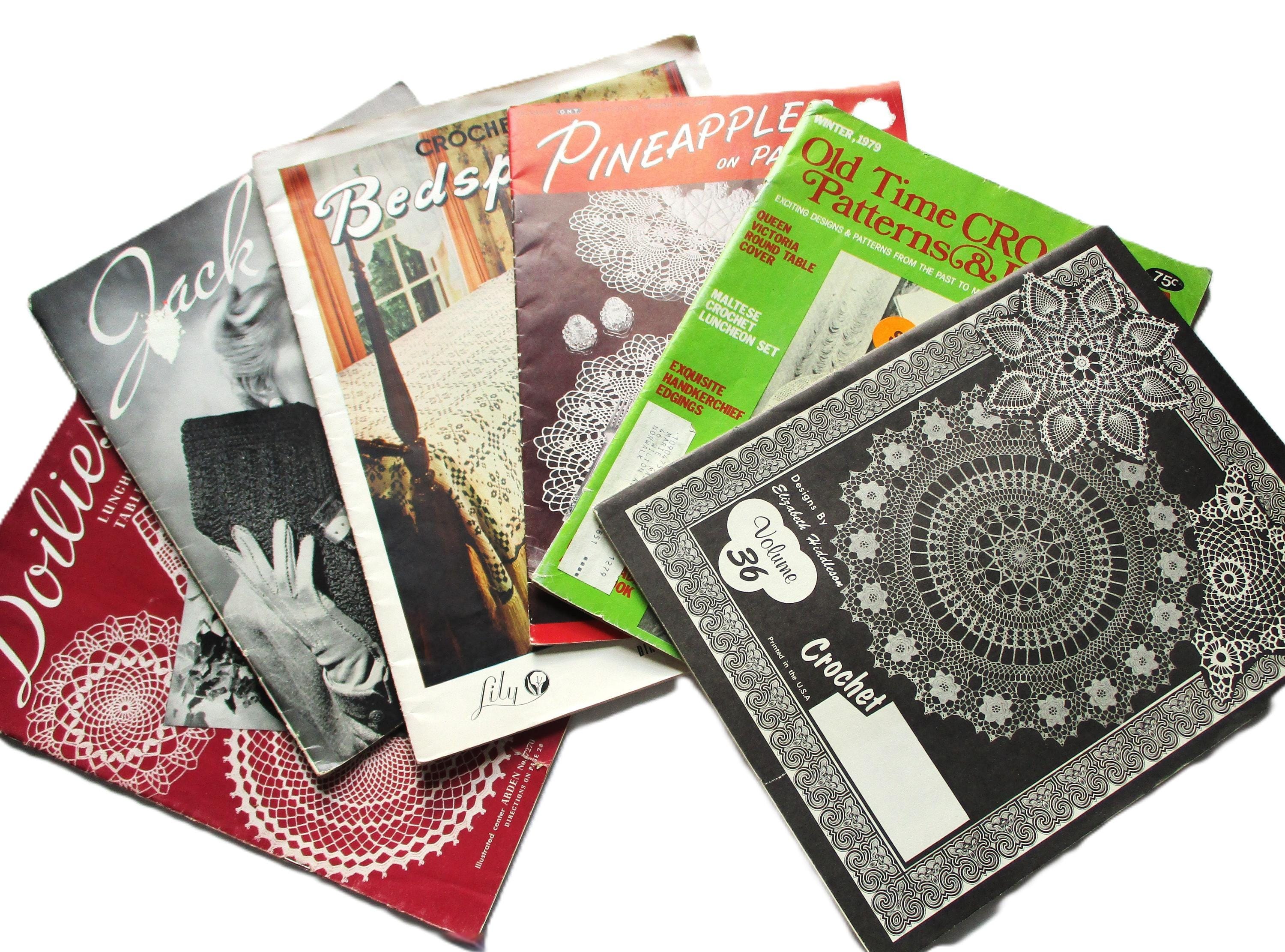 Vintage Crochet Books Lot 6 Pc Crochet Booklets Crocheting