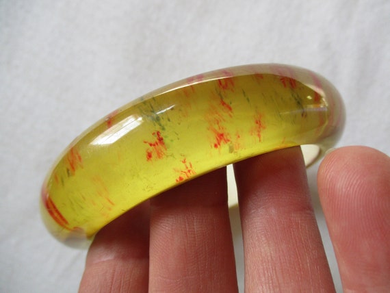 Vintage Lucite Bracelet Wide Bangle Bracelet Mod … - image 6