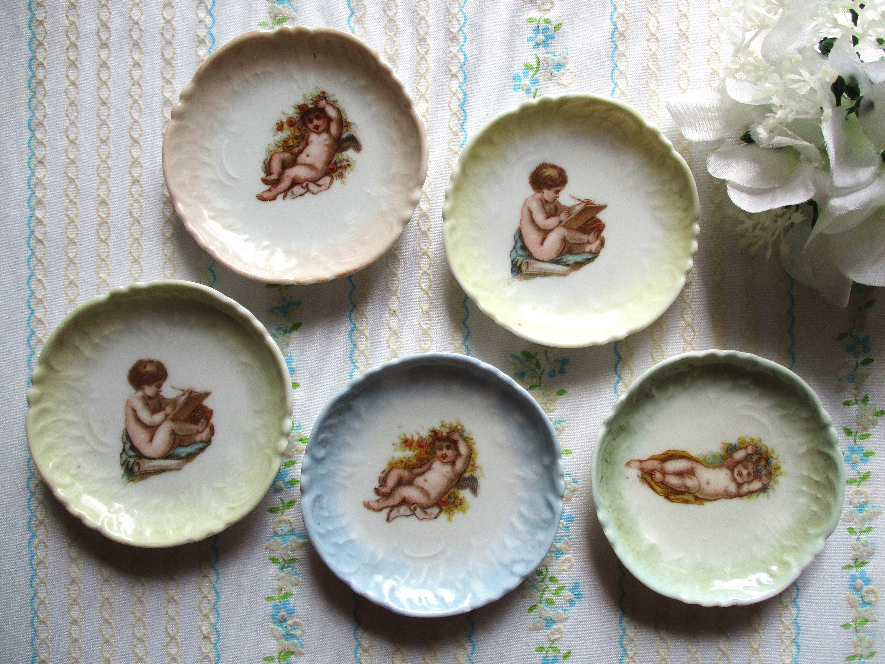 アンティーク リモージュ バターパッド ６枚セット mature ha.｜ペーパーブレード グログランリボン ボックス ハット