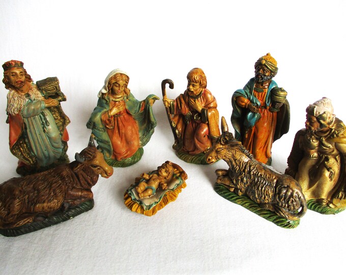 Vintage Nativity Set Italy Christmas Nativity Figures Etsy