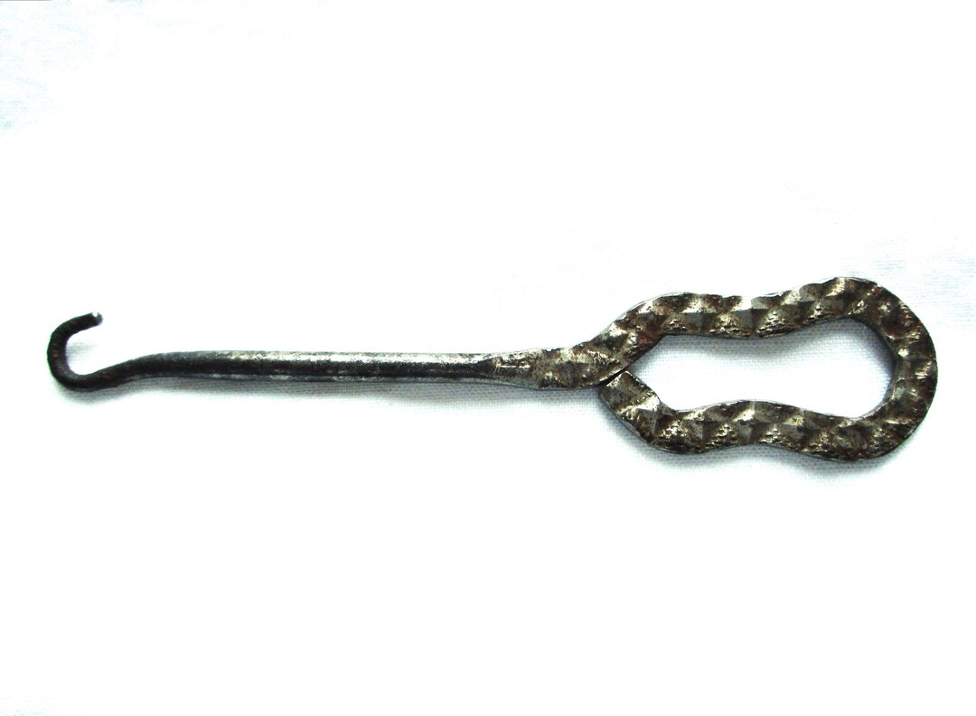 Antique Shoe Button Hook Silver Metal Vintage Boot Button Hook Etsy