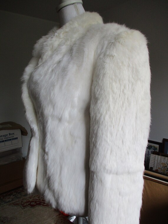 White Rabbit Fur Coat Jacket 1980's Vintage Ladies Etsy