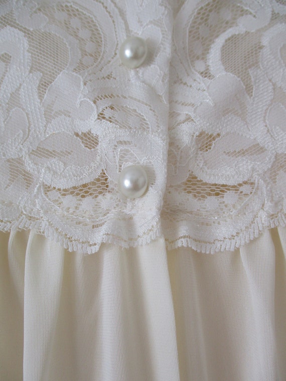 Eve Stillman Nightgown Set Vintage Peignoir Ivory… - image 7