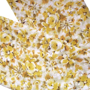 Vintage Yellow Floral Flat Sheet: Double Muslin Sheet, Grants Home