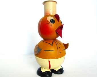 Vintage Paper Mache Candy Container Duck 8"