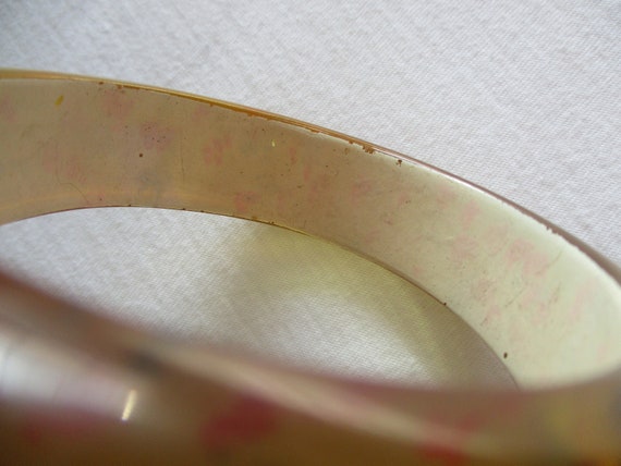 Vintage Lucite Bracelet Wide Bangle Bracelet Mod … - image 8