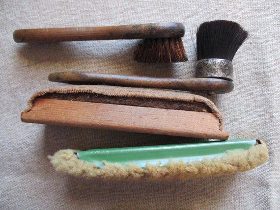 Vintage Shoe Shine Lot Shoe Polishing Buffers & S… - image 2