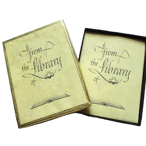 Vintage Owl Bookplates - 50 pc Antioch Bookplate Company From the Library Of