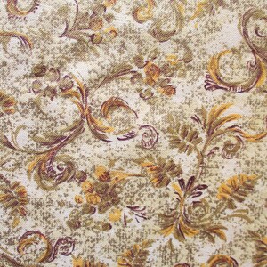 Vintage Curtains 45" Long Yellow Floral Curtains Mid Century Curtains Scalloped 2 Panels